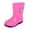 Pink, variant on CHENge Rain Boots for Girls Boys Outdoor Lightweight Solid Color Elastic Band Outdoor Rainboots Yellow Size 8-9 Years
