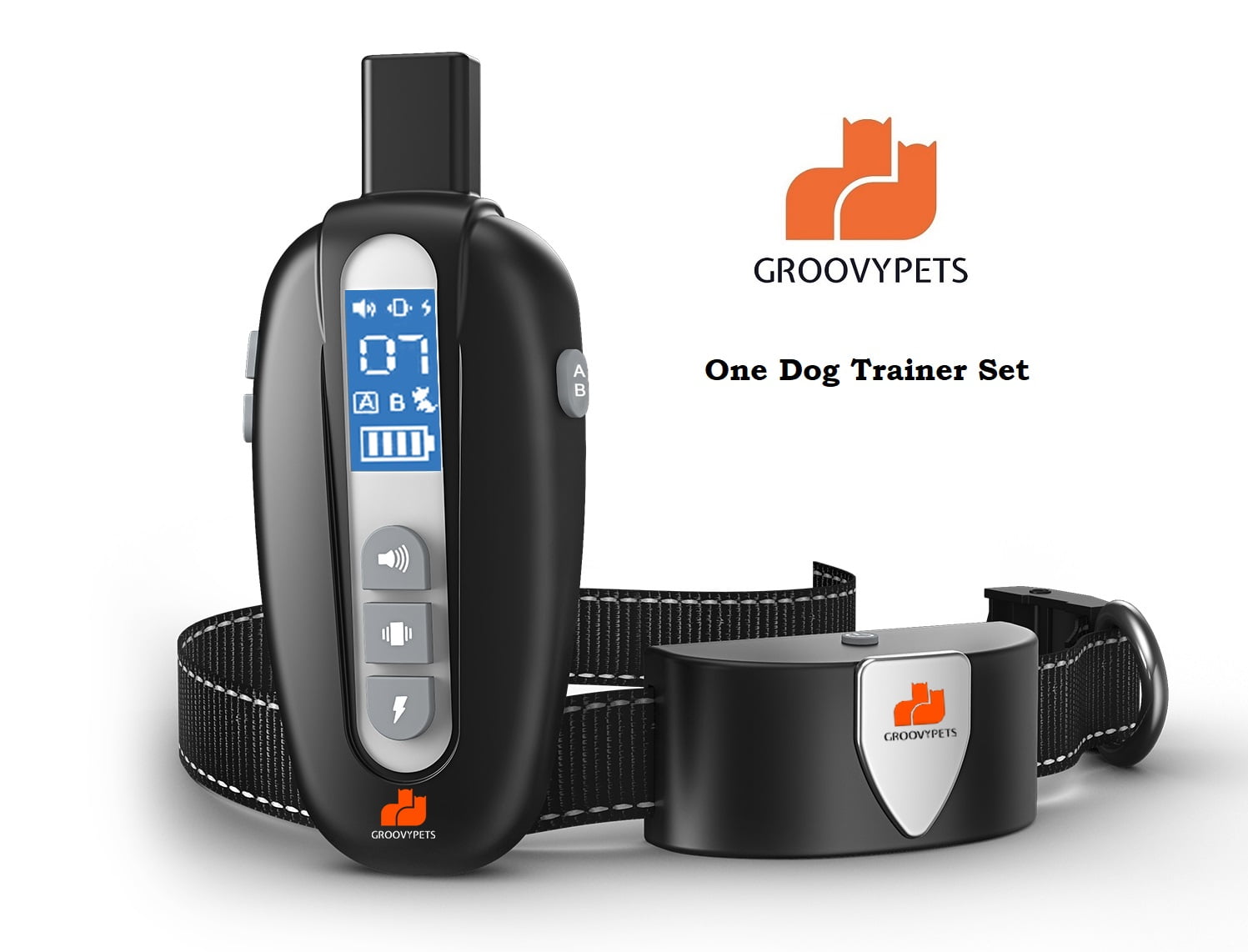 GROOVYPETS 650 Yard Remote Dog Shock Collar Training Collar for Small