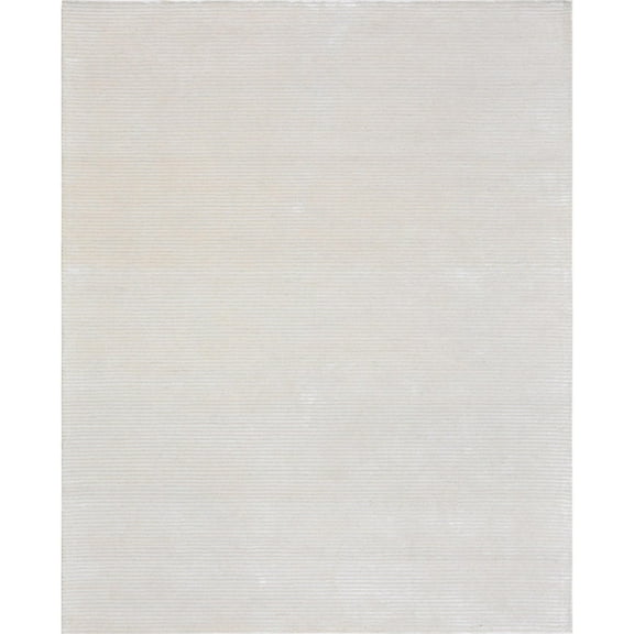 Pasargad Home Edgy 5' x 8' Hand-Tufted Silk and Wool Beige Rug, For Indoor Space and all Age of Group