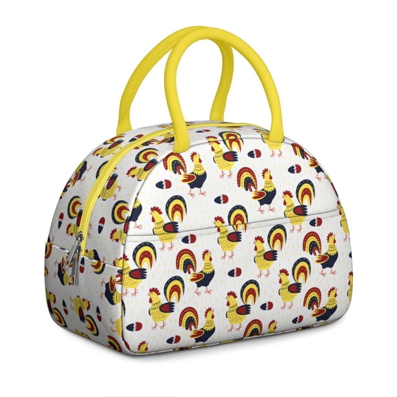 Reusable Chickens Lnsulated Lunch Bag for Women & Men - Leakproof Water-Resistant Cooler Tote, Large Capacity for Work,Travel,Picnic,Beach & Office.