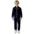 thumbnail image 3 of Kogui Kids Pjs Kids' Lightweight Pajama Set - for Spring & Fall Size 10-11 Years (Navy,10-11 Years), 3 of 9