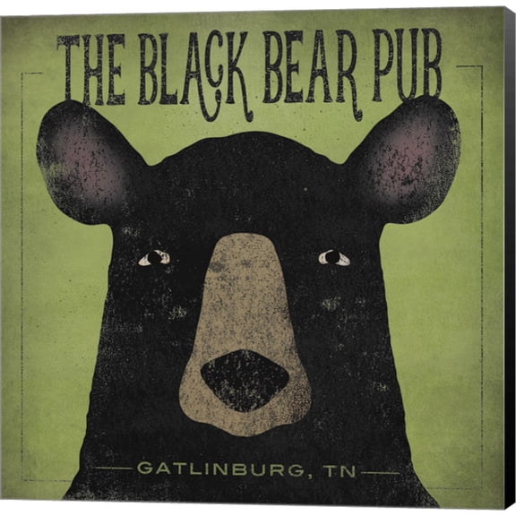 The Black Bear Pub by Ryan Fowler, Canvas Wall Art