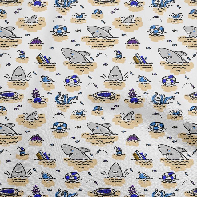 oneOone Polyester Spandex Light Brown Fabric Beach Hawai Craft Projects Decor Fabric Printed By The Yard 56 Inch Wide