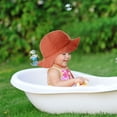 thumbnail image 2 of Baby Summer Bucket Hat Sun Protection Infant Wide Brim Fisherman Hat with Chin Strap, 2 of 6