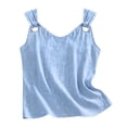 thumbnail image 6 of Pxiakgy Women's Cotton Linen Tank Tops Racerback Tops Lightweight Gauze Shirts Mexican Shirts V Neck Tops Athletic Shirts Cute Spring Summer Tops for Women 2026 Soft Comfy Blouse Vacation Outfits S, 6 of 6
