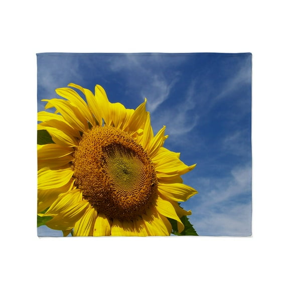 CafePress - Sunflower Reaching For The Sky Throw Blanket - Soft Fleece Throw Blanket, 50"x60" for All Ages