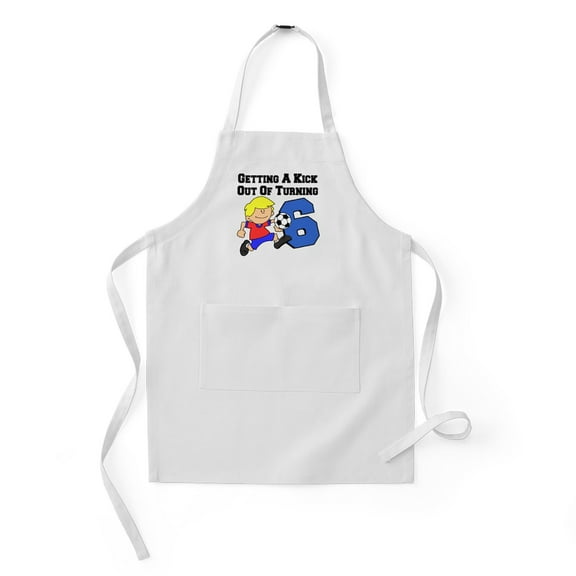 CafePress - Soccer Boy Turning 6 - Kids Apron