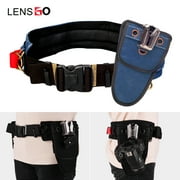 LENSGO UDK-22S Double Match Metal Waist Buckle Set Adjustable Waist Belt Strap with Removable Buckle Clips and Quick Releasing Plates for Carrying Cameras Camcorders Lenses Compatible with Canon Nikon
