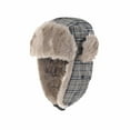 thumbnail image 2 of WITHMOONS Plaid Check Pattern Ear Flap Cap Trapper Hat Beanie Trooper Faux Fur SL7135 (Green), 2 of 6