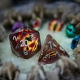 thumbnail image 4 of Cusdie 7-Die Resin DND Dice, Polyhedral Dice Set Filled with Eyeball for Role Playing Game Dungeons and Dragons D&D Dice Pathfinder, 4 of 5