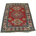 thumbnail image 1 of Super Kazak Caucasion Geometric Mahal Traditional Veg Dyed Hand Knotted Rug Carpet (4.8 x 3.9)', 1 of 9