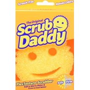 The Original Scrub Daddy - Flextexture Sponge, Soft In Warm Water, Firm In Cold, Deep Cleaning, Dishwasher Safe, Multi-Use, Scratch Free, Odor Resistant, Functional, Ergonomic- 1Ct