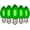Green, variant on Novelty Lights Warm White C9 LED Shatterproof Plastic Christmas Replacement Bulbs 25 Pack