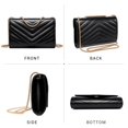 thumbnail image 3 of Bandolera Dasein para mujer, acolchada, negra, 3 of 7