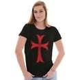 thumbnail image 4 of Medieval Knight Templar Christian Womens Slim Fit Graphic Tee Brisco Brands S, 4 of 5