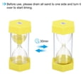thumbnail image 4 of Uxcell 30 Min Sand Timer,Hexagon with Plastic Cover,Count Down Sand Clock Glass Yellow, 4 of 5