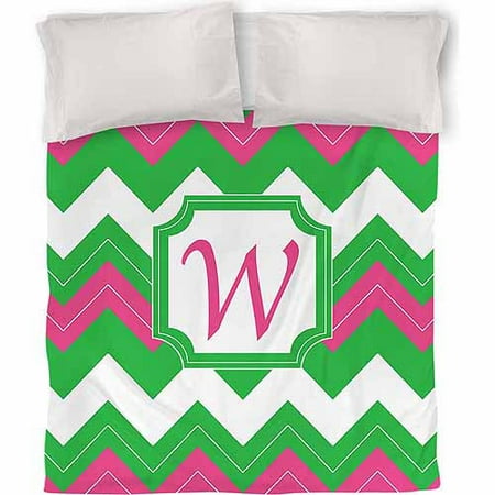 IDG Chevron Monogram Duvet Cover, Fuchsia
