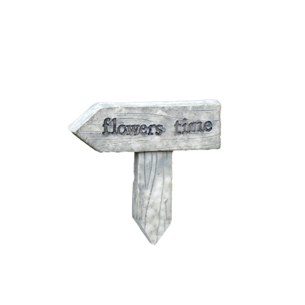 Naiovety Miniaturas de jardín, Micro figurita, signo de paisaje, manualidades, adorno de resina, decoración, estatua, tablero, accesorio para hacer Jardín y Patio Gris Naiovety HA077504-03
