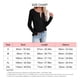 thumbnail image 5 of Blusa clásica de color puro, estilo casual, color negro, talla M, cuello redondo, manga larga y botones para mujer, 5 of 5