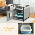 thumbnail image 6 of Demi Bonn 30" Hidden Cat Litter Box Enclosed Furniture, Indoor Wood Cat House with Iron Sturdy Structure, Gray, 6 of 7