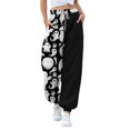 thumbnail image 2 of Black Pajama Pants Women Vintage, Halloween Costumes, Casual, Winter Pajamas, Wide Leg Palazzo Pants, Soft, Lounge, Sleep Bottoms M, 2 of 4