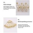 thumbnail image 3 of Billuyoard 12 Uds. Ganchos para cortina de ducha, Metal dorado, baño, oro rosa sólido, anillos curvos, accesorios de baño, curvados ostentosos Tratamientos de ventanas Billuyoard HA069677-01, 3 of 6