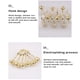 thumbnail image 5 of Yuarrent 12 Uds. Ganchos para cortina de ducha, diseño de bola hueca, Metal dorado, oro rosa, anillos de gancho, accesorios, cortinas ostentosas, piezas Tratamientos de ventanas Yuarrent HA069677-01, 5 of 6