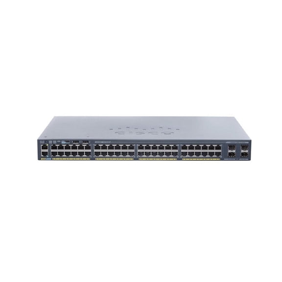Pre-Owned Used Cisco WS-C2960X-48TS-L Catalyst 2960-X Series 10/100/1000Base-T RJ-45 PoE USB Manageable Layer (L2) with 4x SFP Rack-mountable 48-Ports Switch 1 Year Warranty