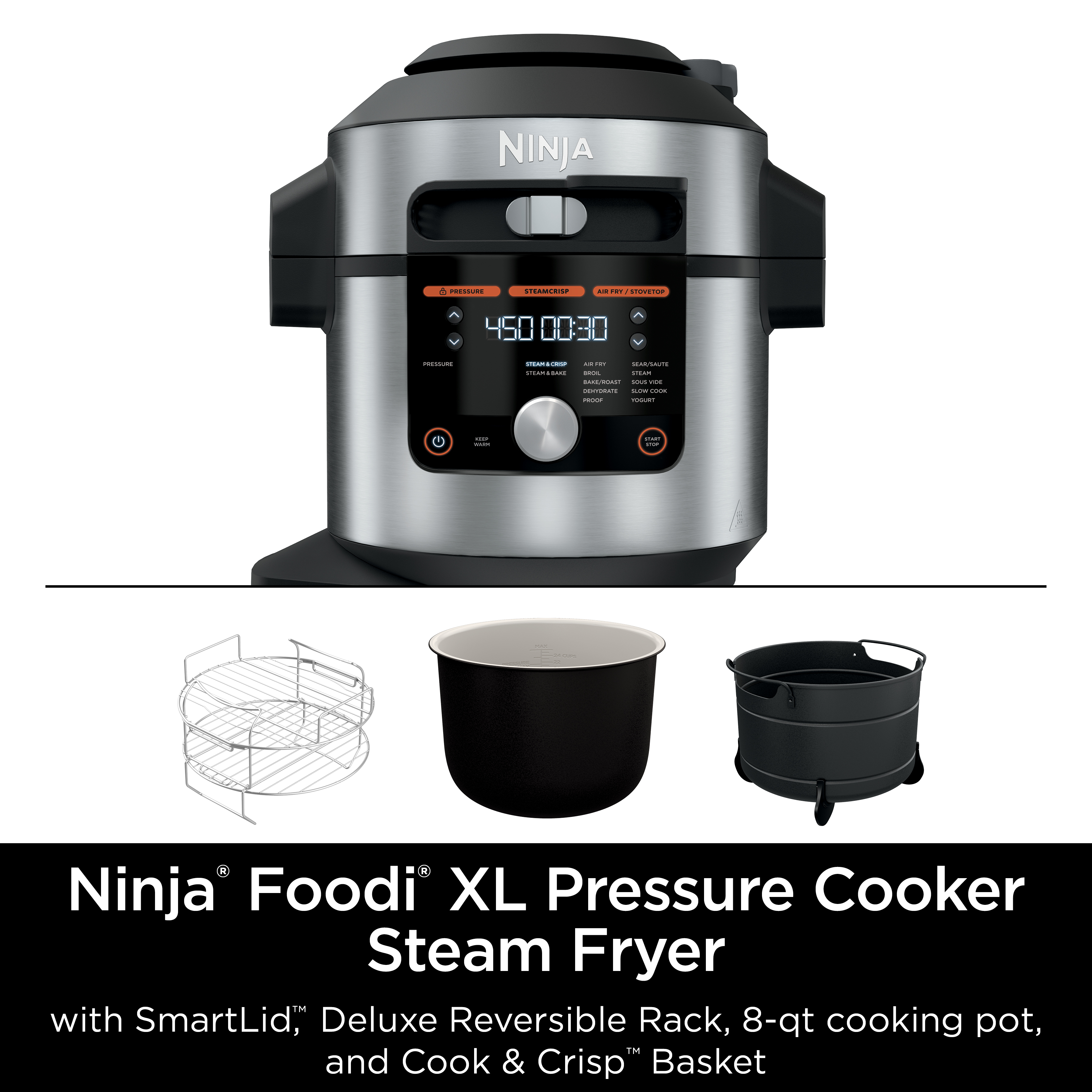 Ninja Foodi 14-in-1 8-qt. XL Pressure Cooker Steam Fryer with SmartLid - OL601 - image 5 of 5