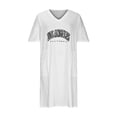 thumbnail image 5 of Sentmoon Cute Spring Dresses Short Sleeve with Print Breathable Wedding Dress Summer Cute Loose Fit Plus Size V Neck Spring Dresses for Women 2026 for Concert and Rave White XXXXXL, 5 of 6