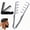 Gray + Black, variant on Textured comb, wide-tooth volumizing comb, unisex styling comb, soft texture, lifts hair roots, creates voluminous bangs, non-slip ABS handle (Gray + Black)