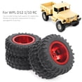 thumbnail image 2 of NestledNature RC Truck Tire: 2Pcs RC Rear Twin Tire Wheel Tyre, 55mm Dia, Fit For WPL D12 1/10 Remote Control Truck, 2 of 8