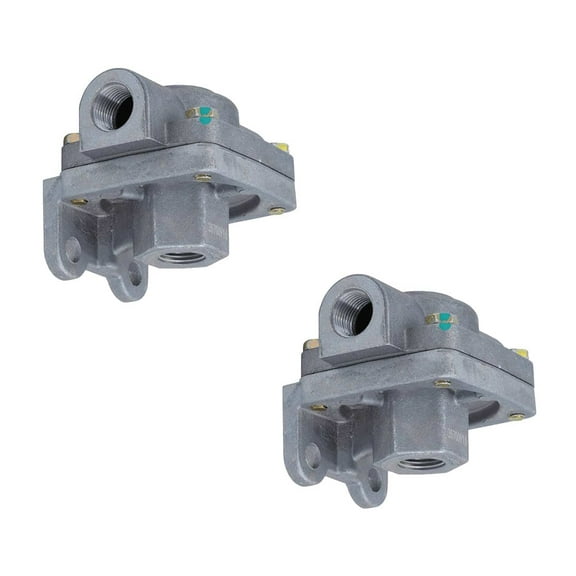 2 Pack QR-1 Quick Release Valve, 3/8 NPT Supply and Delivery Ports Replace 229859, Freightliner M2 106 (2012), Bendix 229859NP