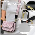 thumbnail image 5 of TSOVTHRID Pink Cow Print Crossbody Purse for Women Small Crossbody Bag Crossover Shoulder Bag Cell Phone Leather Handbag with Wide Strap, 5 of 7