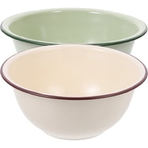 OHOIOLLA Enamelware Bowl Assorted Color for Preserving Freshness 2Pcs 7.86X7.86X3.73in