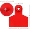 thumbnail image 3 of ABPETE Blank Ear Tags 100 Pieces Livestock Ear Tags Blank Livestock Identification Cards for Cattle Cow Pig Goat Sheep Dog (red), 3 of 8