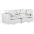 thumbnail image 3 of Meridian Furniture Indulge 70" Contemporary Vegan Leather Modular Sofa in Cream, 3 of 9