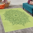 thumbnail image 2 of Mandala Decorative Rug, Lotus Inspired Flower Lace Circle Ornate Retro Pattern Eastern Universe Theme, Quality Carpet for Bedroom Dorm and Living Room, 6 Sizes, Pistachio Green, by Ambesonne, 2 of 4