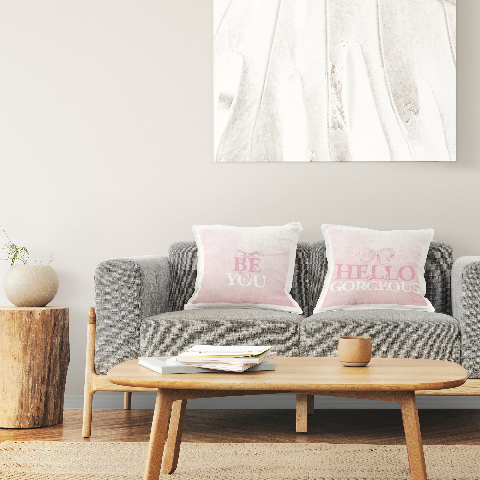 Stupell Industries Pink Feminine Empowerments 2 Piece Decorative Printed Throw Pillow Set, design by Kim Allen