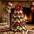 thumbnail image 6 of DIY Quilted Christmas Tree Kit - 3D Fabric Patchwork Christmas Tree Craft Set, Handmade Tabletop Holiday Decoration, Christmas Holiday Creative DIY Gift for Adults Beginners and Craft Lovers, 6 of 7