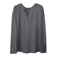 thumbnail image 4 of Womens Cute Tops V Neck Tops Grey Womens Long Sleeve T Shirt Basic Tops Womens Fall Clothes, 4 of 5