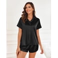 thumbnail image 2 of Ekouaer Pajama Sets for Women 2 Piece Satin Silk Button Down Pj Set Short Sleeve Sleepwear for Summer, 2 of 6