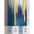 thumbnail image 6 of Abstract Color Block Sheer Curtains 54 Inches Long 2 Panels Navy Block Impressionist Style Light Filtering Semi Sheer Window Curtains Drapes for Bedroom Living Room 52"x54", 6 of 7