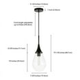 thumbnail image 5 of Evelyn&Zoe Ambrose 7.63" Wide Pendant with Glass Shade in Blackened Steel/Clear, 5 of 10