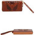 thumbnail image 4 of Women's Flora Genuine Leather Designer Wallets (medium 7.87'(w) X 1.18' (d) X 3.94' (h), Brown) Brown Medium 7.87'(w) X 1.18' (d) X 3.94' (h), 4 of 4