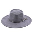 thumbnail image 5 of EliteGoogv Unisex Heart Top Fedora Hat Classic Wide Brim Jazz Hat Suede Dress Hat for Women Men, 5 of 5