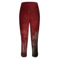 thumbnail image 4 of Halloween Leggings for Women Pumpkin Witch Ghost Horror Printed Tights Pants Halloween Outfit(Red,L), 4 of 4