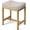 Linen Light Brown & Gold, variant on Vanity Stool, Saddle Seat Makeup Stool Chair with Metal Leg, U-Shaped Teddy Velvet Ottoman Foot Rest Stool, Small Square Chairs Under Desk for Vanity, Modern Makeup Bench White