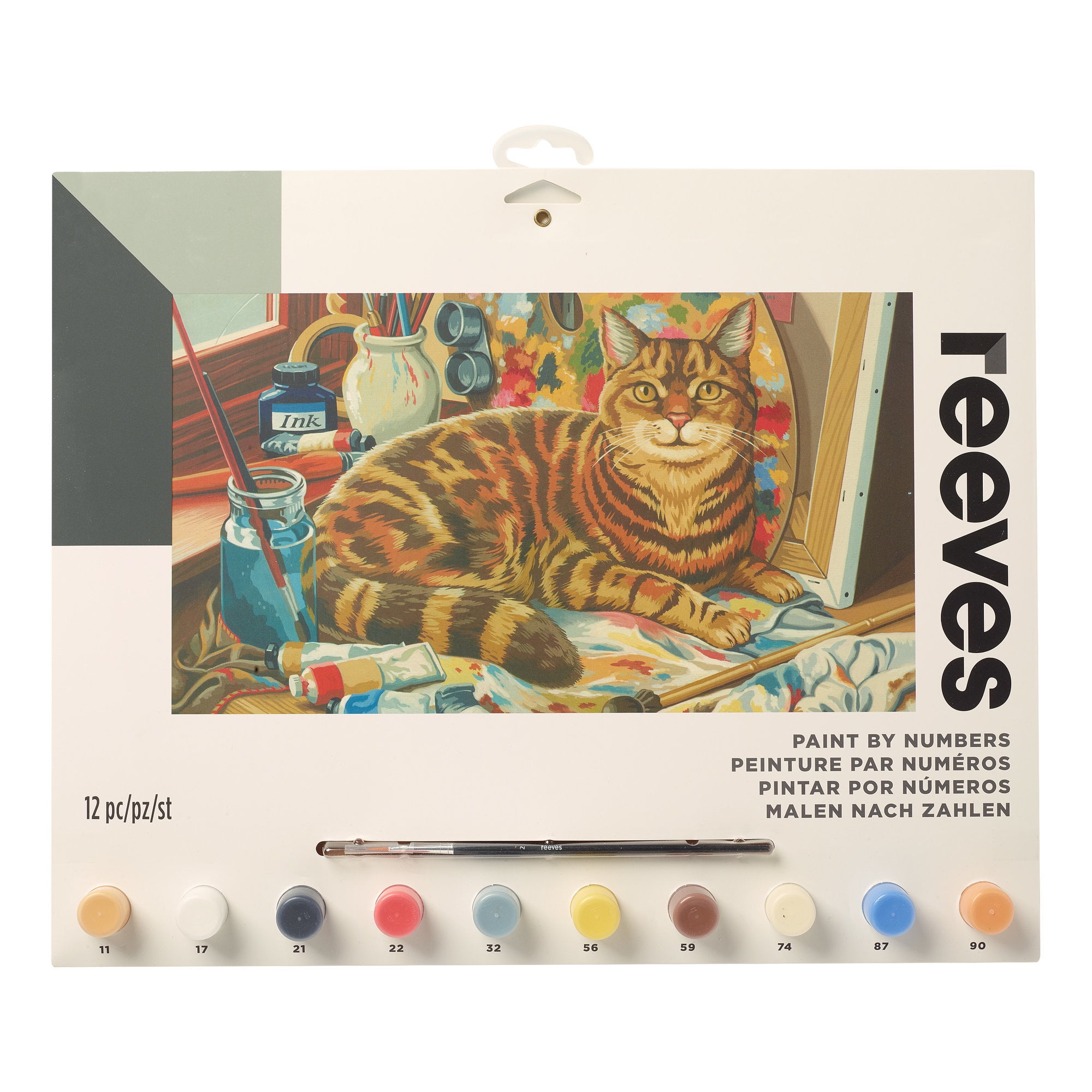 Reeves Large Paint by Numbers Set Resting Cat