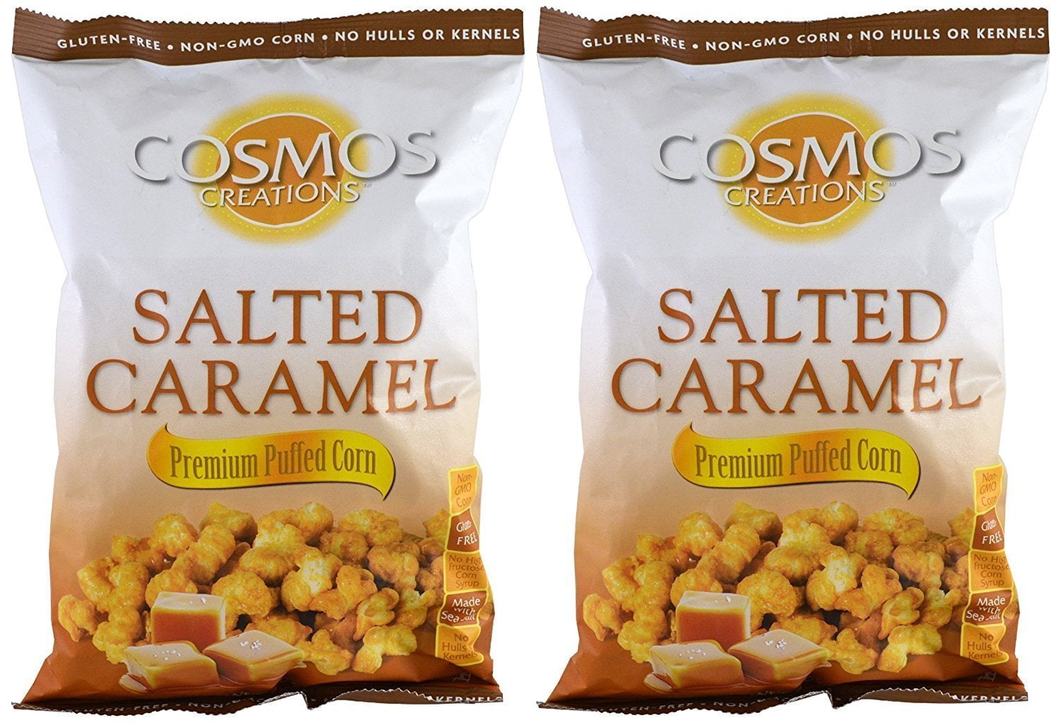 Premium Puffed Corn Salted Caramel Popcorn Without Hulls Gluten Free Snack 6 5 Ounces Each Bag Pack Of 2 Walmart Com Walmart Com